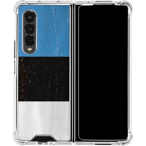 Estonia Flag Distressed Galaxy Z Fold4 5G Clear Case